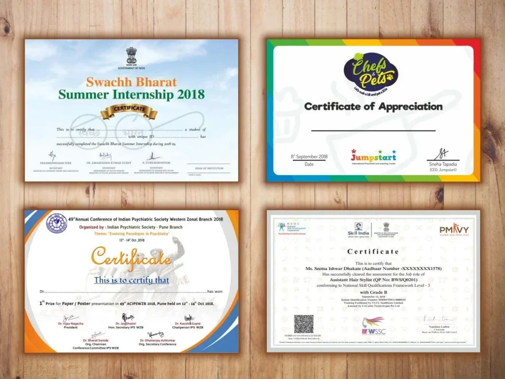 Certificate Printing Nuneaton
