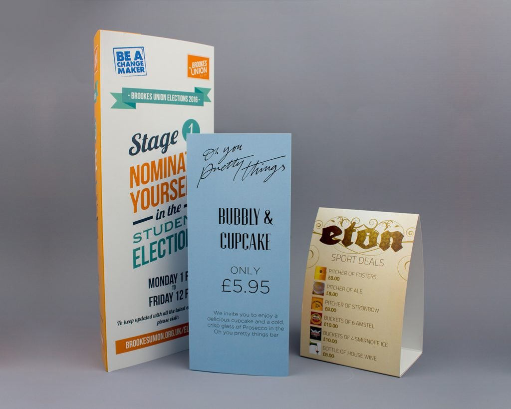 Table Tents Printing Nuneaton